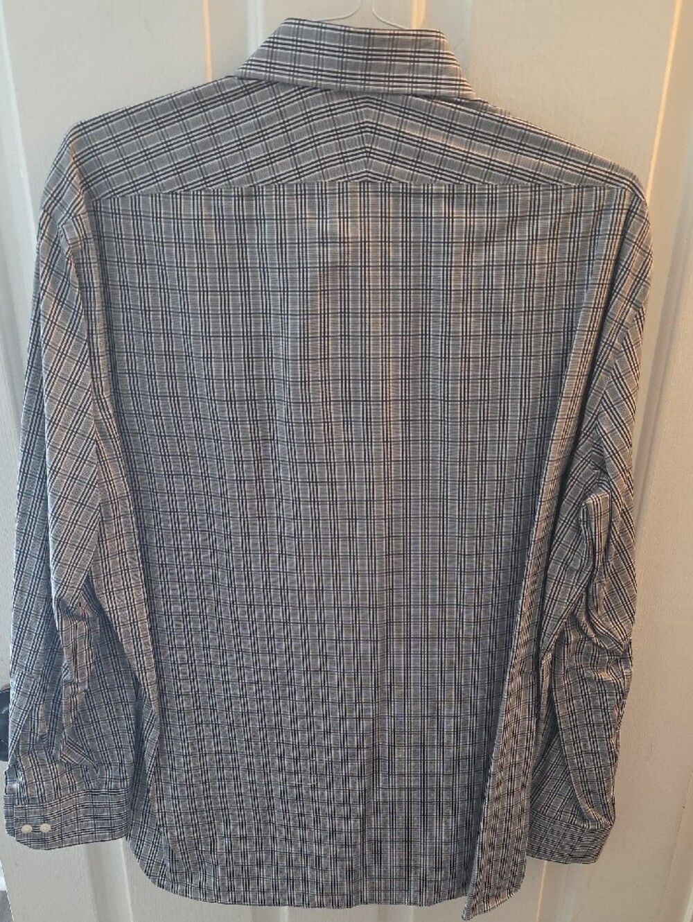 Ike Behar Blue and Gray Plaid Dress Shirt - Picture 4 of 4
